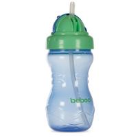 Baboo Neišsipilanti Gertuvė su Silikoniniu Šiaudeliu, 360 ml, Mėlyna, 9+ Mėn