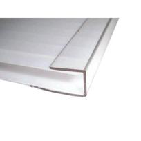 Polikarbonato užbaigimo profilis U formos, 4 x 2100 mm
