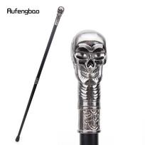Skull Head Steampunk vaikščiojimo lazdelė Madinga dekoratyvinė lazda Gentleman Prabangus Crosier Knob vaikščiojimo lazda 93cm įvairiaspalvis