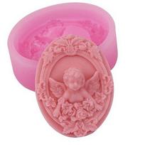 Silikoninė forma Silikoninė formelė Angel kūdikių rankų darbo muilo formelė „pasidaryk pats“ kepimo įrankiai tortams „Fondant Chocol“