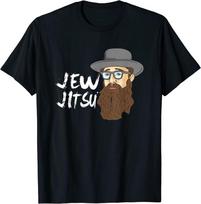 Žydų džitsu I Juokingi žydų džiudžitsu kovos menų kovotojai unisex marškinėliai S
