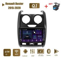 Android, skirtas Renault Duster 2015-2020 su mygtuku rankenėle, automobilio radijas Vaizdo įrašų daugialypės terpės GPS grotuvas 1+16GB 1+16GB
