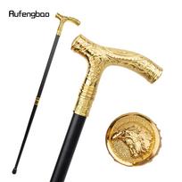 Auksinio erelio galvutės gėlės totemo reljefas vaikščiojimo lazdele mados lazda Gentleman Crosier Knob vaikščiojimo lazda 93 cm geltona