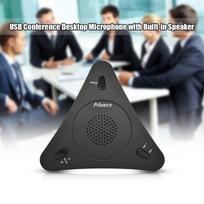 OmniDirectional kondensatoriaus mikrofono mikrofono konferencijos susitikimas 360 laipsnių garso paėmimas juoda