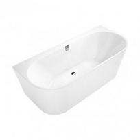 Villeroy&Boch prie sienos glaudžiama vonia Oberon 2.0 180x80cm su priekine panele, sifonu, apvalinti kampai