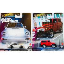 Hot Wheels Premium Fast & Furious Modeliukas Porsche 911 Carrera RS 3.8 + Toyota Land Cruiser FJ43