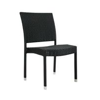 Lauko kėdė WICKER BLACK 49x62xH91cm