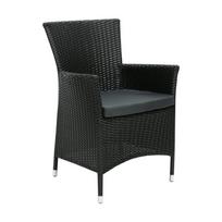 Lauko kėdė-fotelis WICKER BLACK 61x58xH86cm