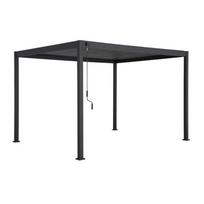 Pavėsinė - pergola MIRADOR-88, 3x3 m, tamsiai pilka
