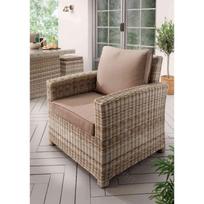 Lauko fotelis ALKUDIS BEIGE/BROWN