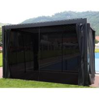 Pavėsinė - pergola MIRADOR su užuolaidomis ir bėgeliais, 3x3 m