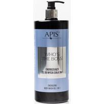 Apis Natural Cosmetics Who's The Boss energizuojamoji dušo želė „trys viename“ vyrams 1000 ml