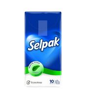 Vienkartinės nosinaitės SELPAK Menthol, 4 sluoksnių,10x10vnt