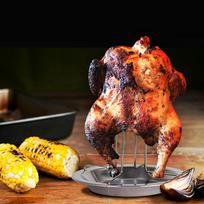 Vertikali vištienos kepsninė, lentynos laikiklis su padėklu – BBQ skonio orkaitėje ir grilyje