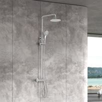 Virštinkinė termostatinė dušo sistema IMEX KENT ECO chromo spalvos