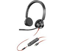 HP Poly „Poly Blackwire 3325 Stereo“ „USB-C“ ausinės + 3,5 mm kištukas + „USB-C/A“ adapteris