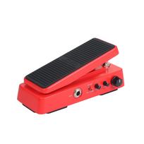 JOYO 2-in-1 elektrinės gitaros tonų efekto pedalas su reguliuojamais tonais ir garsumo pedalu Wah-Wah raudona