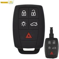 5 mygtukų silikoninis raktų dėklas, skirtas Volvo XC90 C70 S60 D5 V50 S40 C30 berakčiui nuotolinio rakto dangtelio korpusui