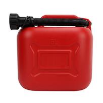 Dujų 5 l 1,3 galono ABS nuotėkio raudona nešiojama benzino talpykla su 27 cm išleidimo vamzdžiu