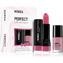 NOBEA Day-to-Day Perfect Lips and Nails nagų lako ir drėkinamųjų lūpų dažų rinkinys