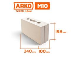 Silikatiniai blokeliai Arko M-10, pertvaroms,  100mm