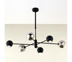 Jupiter 1974 - Sietynas ant stulpo MOKA 3xGU10/10W/230V + 3xG9/10W/230V juoda/chromas