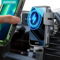Belaidžio įkrovimo automobilinio telefono laikiklis 15w greitas automobilinis įkroviklis automobilinis telefono laikiklis su lemputėmis, skirtas iPhone 14 13 12 Pro Max Galaxy as picture juoda