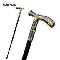 Auksinė juoda panda kompasas vaikščiojimo lazdelė madinga dekoratyvinė lazda Gentleman Elegant Cosplay lazdos rankenėlė Crosier 93cm