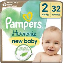 Pampers Harmonie Size 2 vienkartinės sauskelnės 4-8 kg 32 vnt.