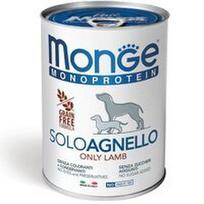 Monge Monoproteico Solo Agnello – Monoproteininiai konservai šunims su gryna ėriena, 400 g