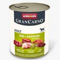 Animonda GranCarno Adult Beef + Rabbit with Herbs: konservai suaugusiems šunims su šviežia jautiena ir triušiena, paskaninta žolelėmis, 800 g