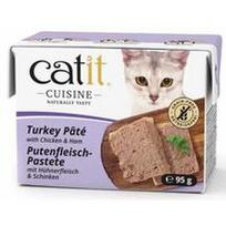 CATIT CUISINE kalakutienos paštetas su vištienos kepenėlėmis ir kumpiu, 95 g