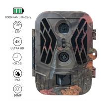 Hc-950a dviejų objektyvų medžioklės kamera 50mp + 4k HD pozicijų ir vaizdo įrašai infraraudonųjų spindulių naktinio matymo laukinės gamtos stebėjimo kamera Mini kamera HC-950A