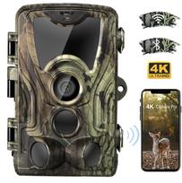 4k vaizdo įrašų tiesioginis šou Medžioklės tako kamera 30 MP programa „Bluetooth“ valdymas laukinės gamtos kameros Night Vision Po Trap Wifi801pro