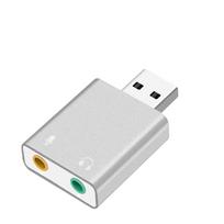 RoGer USB audio card with microphone input / Virtual 7.1 / silver