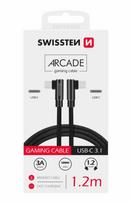 Swissten L Type Textile Universal Quick Charge 3.1 USB-C to USB-C Data and Charging Cable, 1.2m