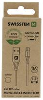 Swissten Eco-Friendly Fast Charge 3A Micro USB Data and Charging Cable, 1.2m
