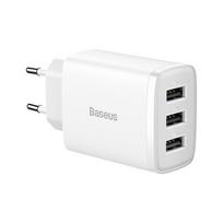 Baseus Compact Wall Charger, 3 USB Ports / 17W