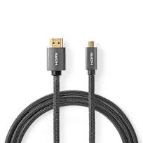 Nedis CVTB34700GY20 High Speed HDMI™ Cable with Ethernet | HDMI™ Micro male connector | 4K@60Hz | 2.00 m
