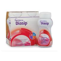 NUTRICIA DIASIP, specialios medicininės paskirties maisto produktas su cukrumi ir saldikliais, braškių skonio, 200ml, N4