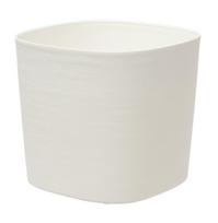 Plastikinis vazonas TERA CAPRI 24, baltos sp,. 24 x 21 cm