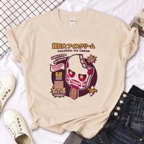 Attacke Attack on Titan Tee Women Graphic Tee Girl Graphic Harajuku Streetwear Drabužiai S