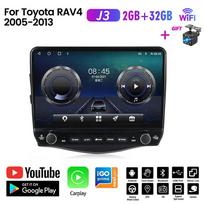 Automobilinis radijas Android skirtas Toyota RAV4 Rav 4 2005 - 2013 su mygtuku 10 colių daugialypės terpės grotuvas Navigacija GPS Carplay 2+32GB
