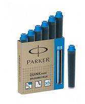 Rašalo kapsulės PARKER Quink Mini, mėlynos, 6 vnt.
