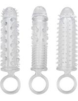 CalExotics Textured 3 dalių plėtiklio komplektas - Skaidrus