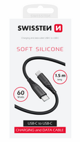 Swissten Soft Silicone USB-C Data Cable / USB-C / 1.5m / 60W