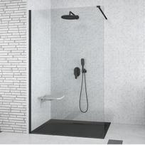 Juoda dušo sienelė Besco Aveo Black 130 cm