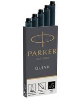 Rašalo kapsulės PARKER Quink Mini, juodos, 6 vnt.