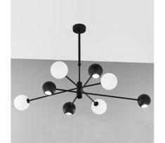 Jupiter 1998 - Sietynas ant stulpo MOKA 4xGU10/10W/230V + 4xG9/10W/230V juoda/balta