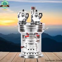 12 litrų Samovar 2 vnt Aliuminio arbatinukas Dovana (Vidinis alaus virimas dvigubu purkštuvu) Papildomas vidinis arbatinukas, sietelis Turkijos samovaro arbatos ceremonija arbatos piknikas 12 LİTERS